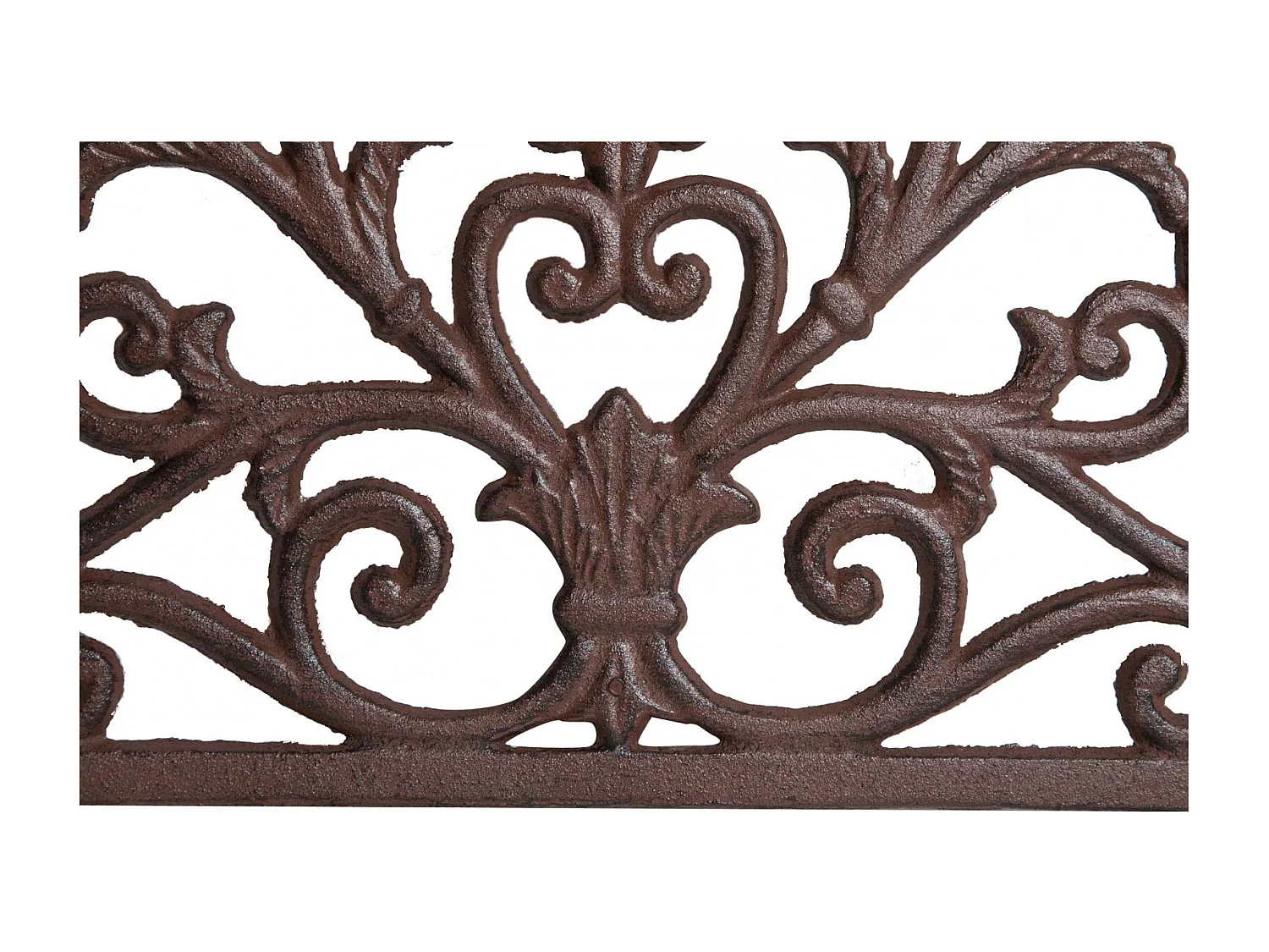 Paillasson demi-lune en fonte avec finition antique L68.5xPR32xH1.5cm - Paillasson d'extérieur