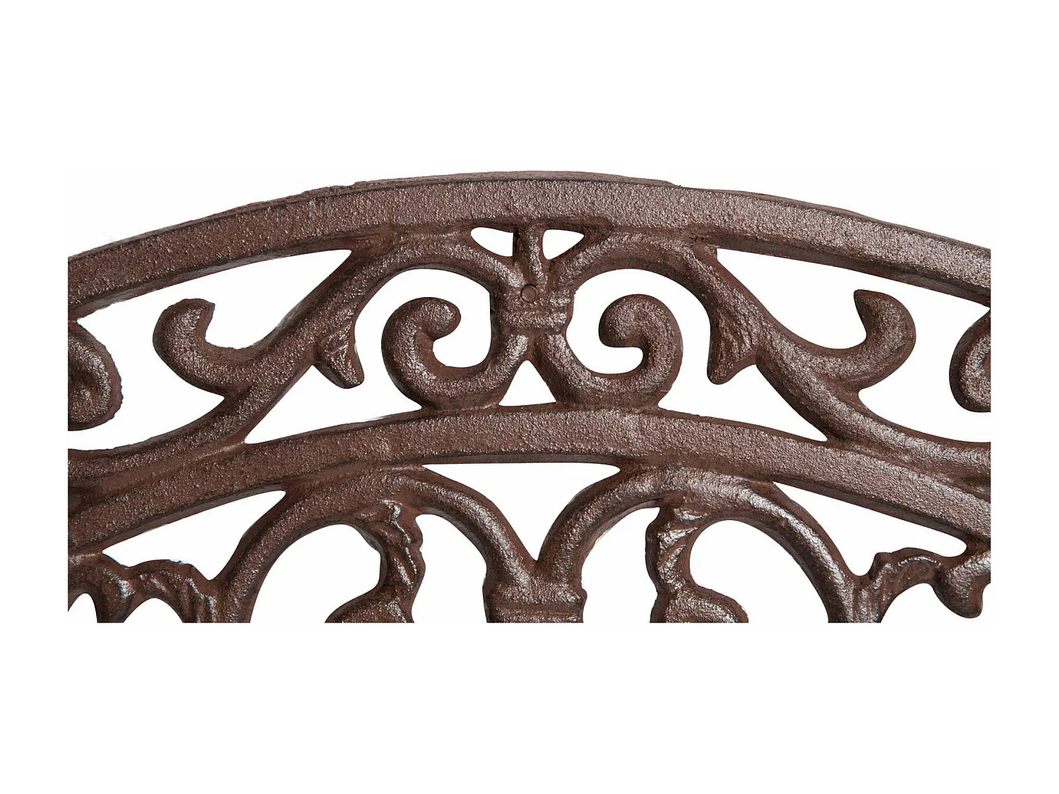 Paillasson demi-lune en fonte avec finition antique L68.5xPR32xH1.5cm - Paillasson d'extérieur