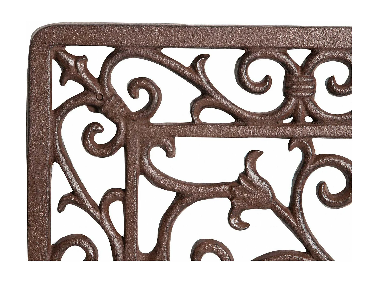 Paillasson rectangulaire en fonte avec finition antique L68.5xPR32xH1.5 cm - Paillasson d'extérieur