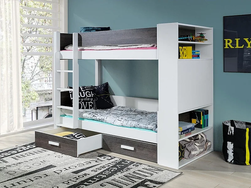 Beliche Henderson 142, De dois andares, Cinzento, Madeira, 10x23x16cm