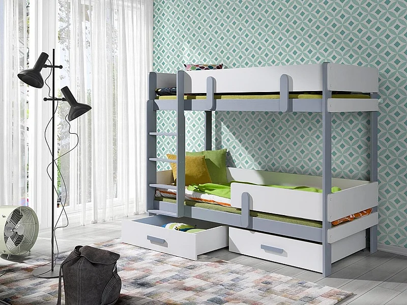 Beliche Henderson 144, De dois andares, Cinzento, Estrados de cama