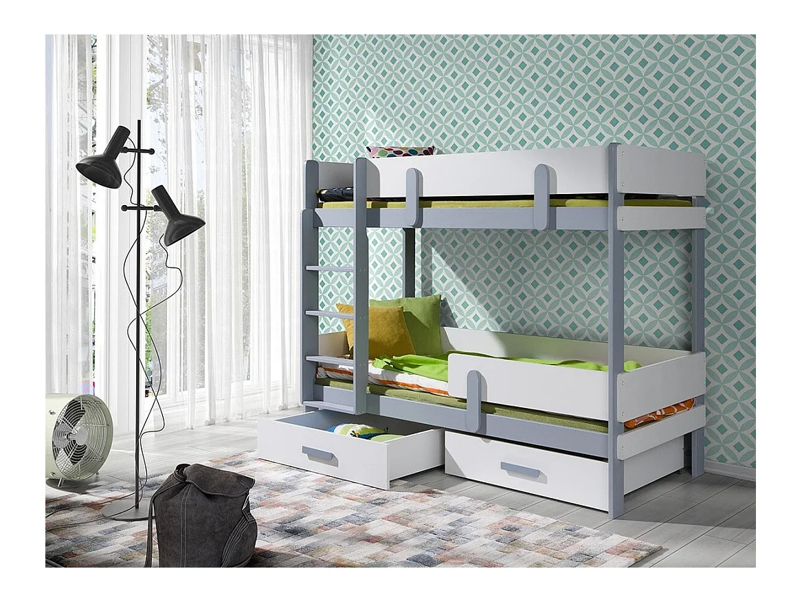 Beliche Henderson 144, De dois andares, Cinzento, Estrados de cama