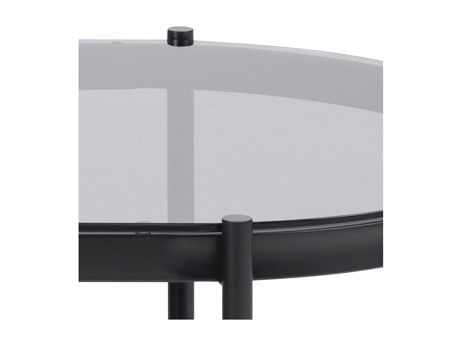 Bayonne Couchtisch 1 Ablage, Glas rauchfarbenen.