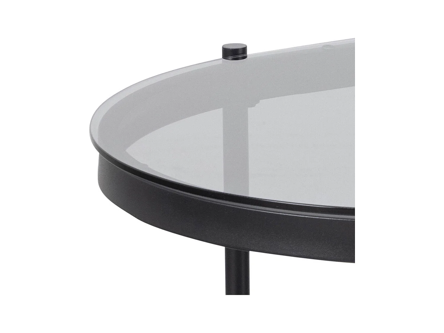 Bayolo salontafel 1 plank, glas rookkleurig.