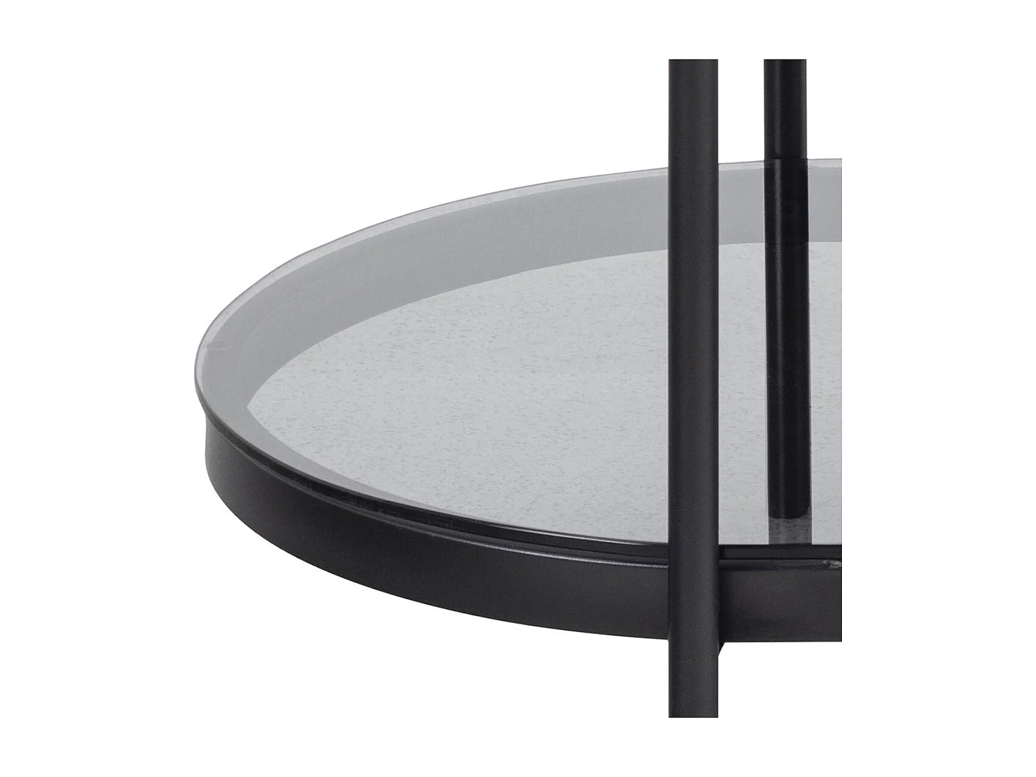 Bayonne table basse 1 tablette, verre enfumé.