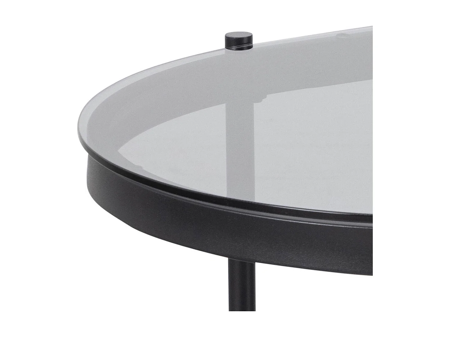 Bayonne table basse 1 tablette, verre enfumé.