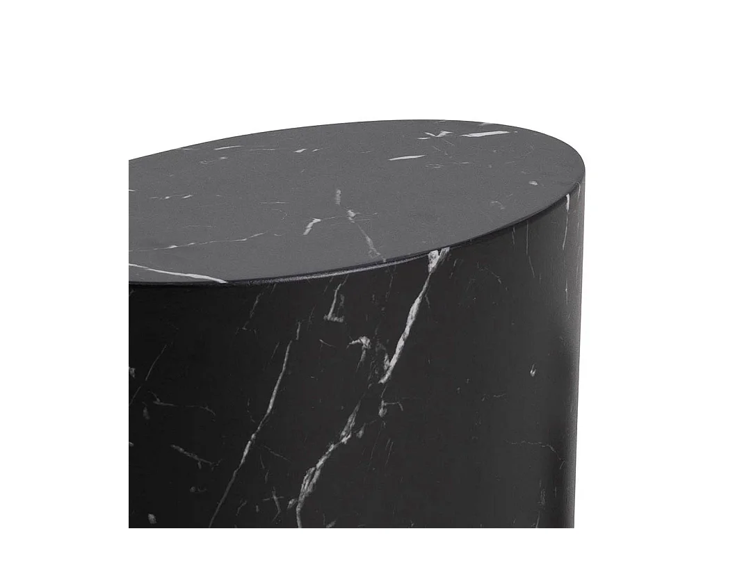 Mille salontafel set 2 stk. marmer decor zwart.