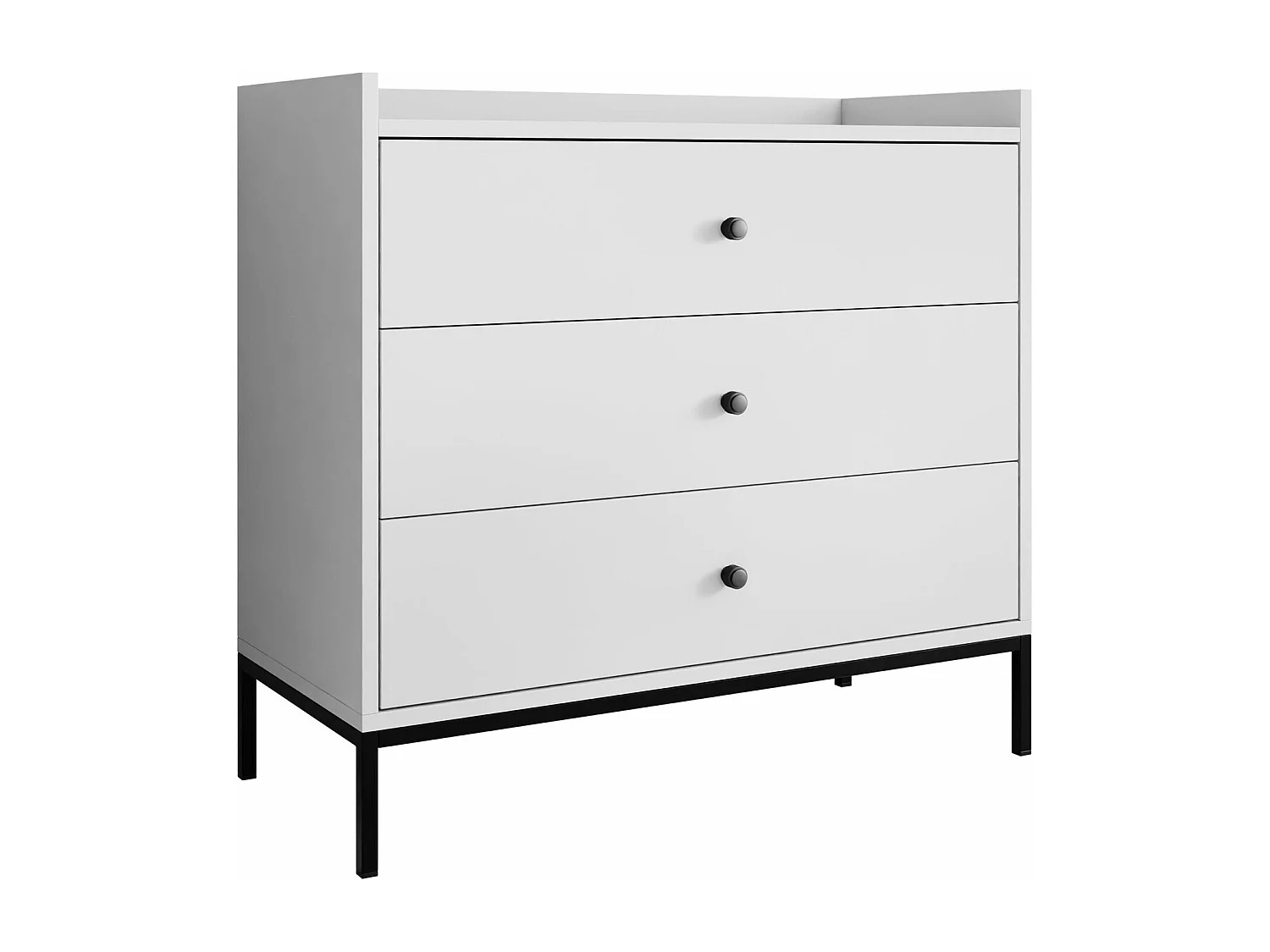 Commode Comfivo Etmore 100, Blanc, Avec tiroirs, 80x80x40cm