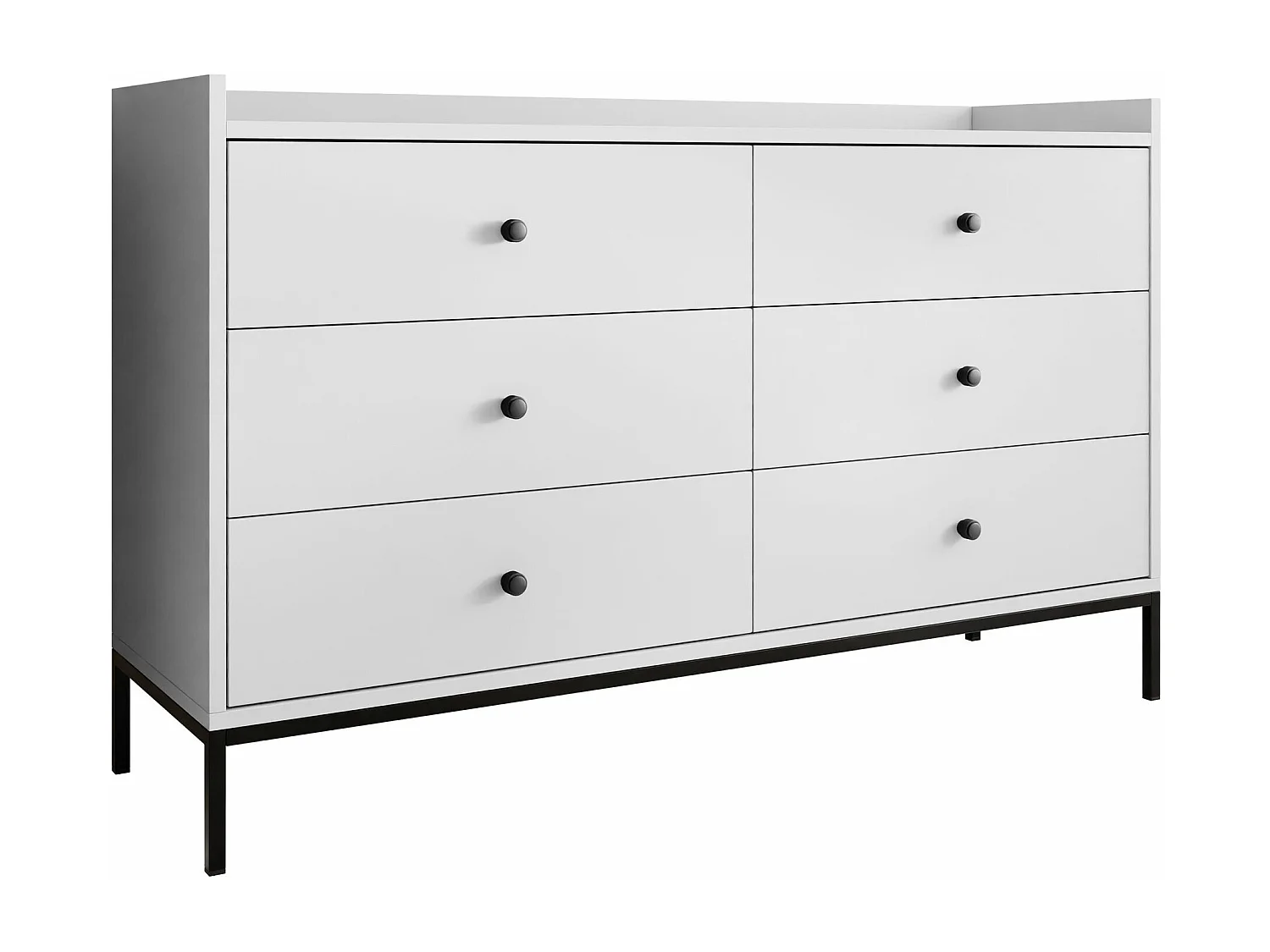 Commode Comfivo Etmore 101, Blanc, Avec tiroirs, 80x130x40cm