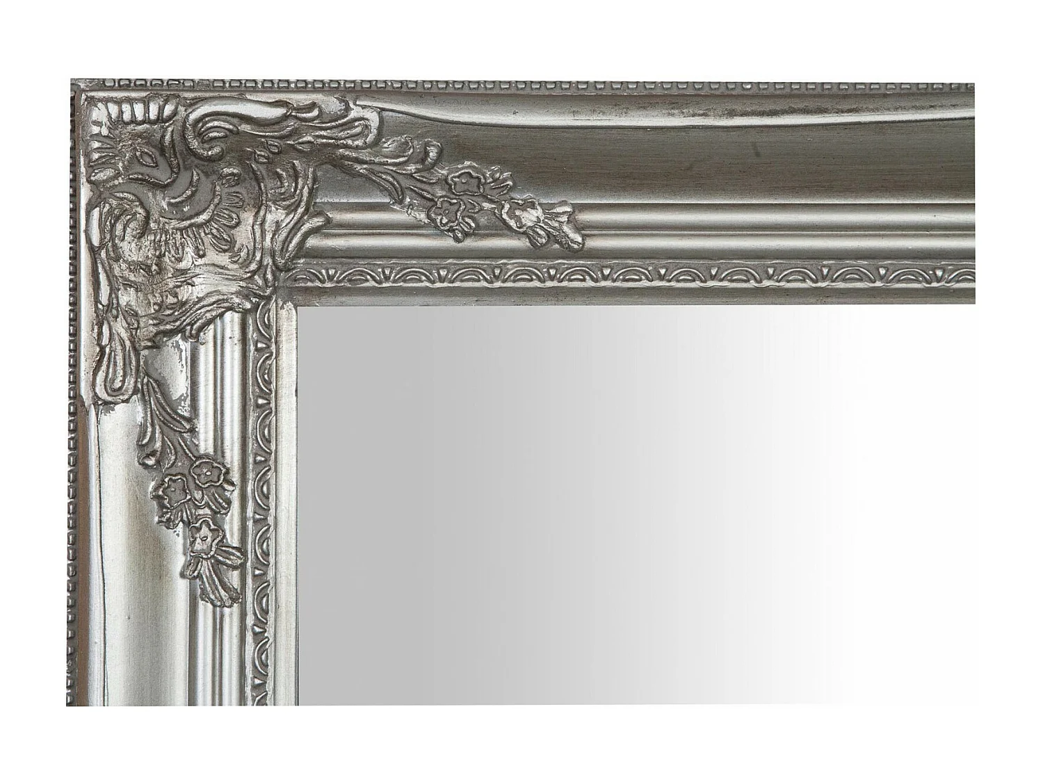 Miroir avec cadre argenté - Bois - 62x82 cm
