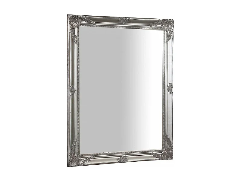 Miroir avec cadre argenté - Bois - 62x82 cm