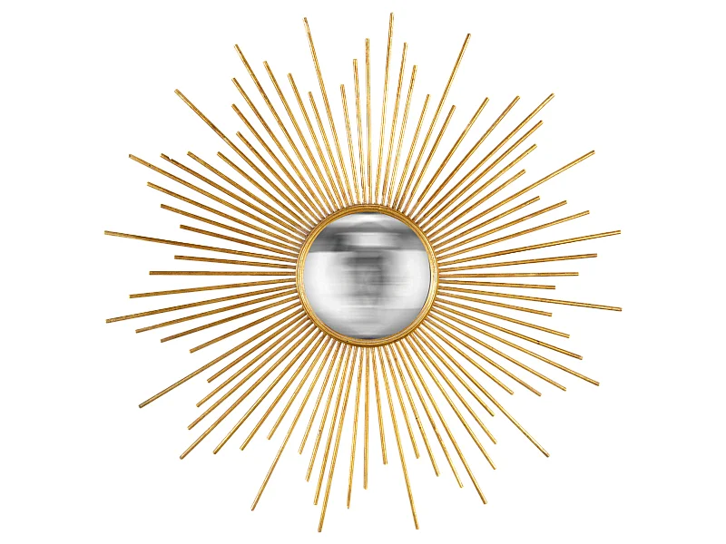 Miroir rond convexe soleil métal 93x93cm