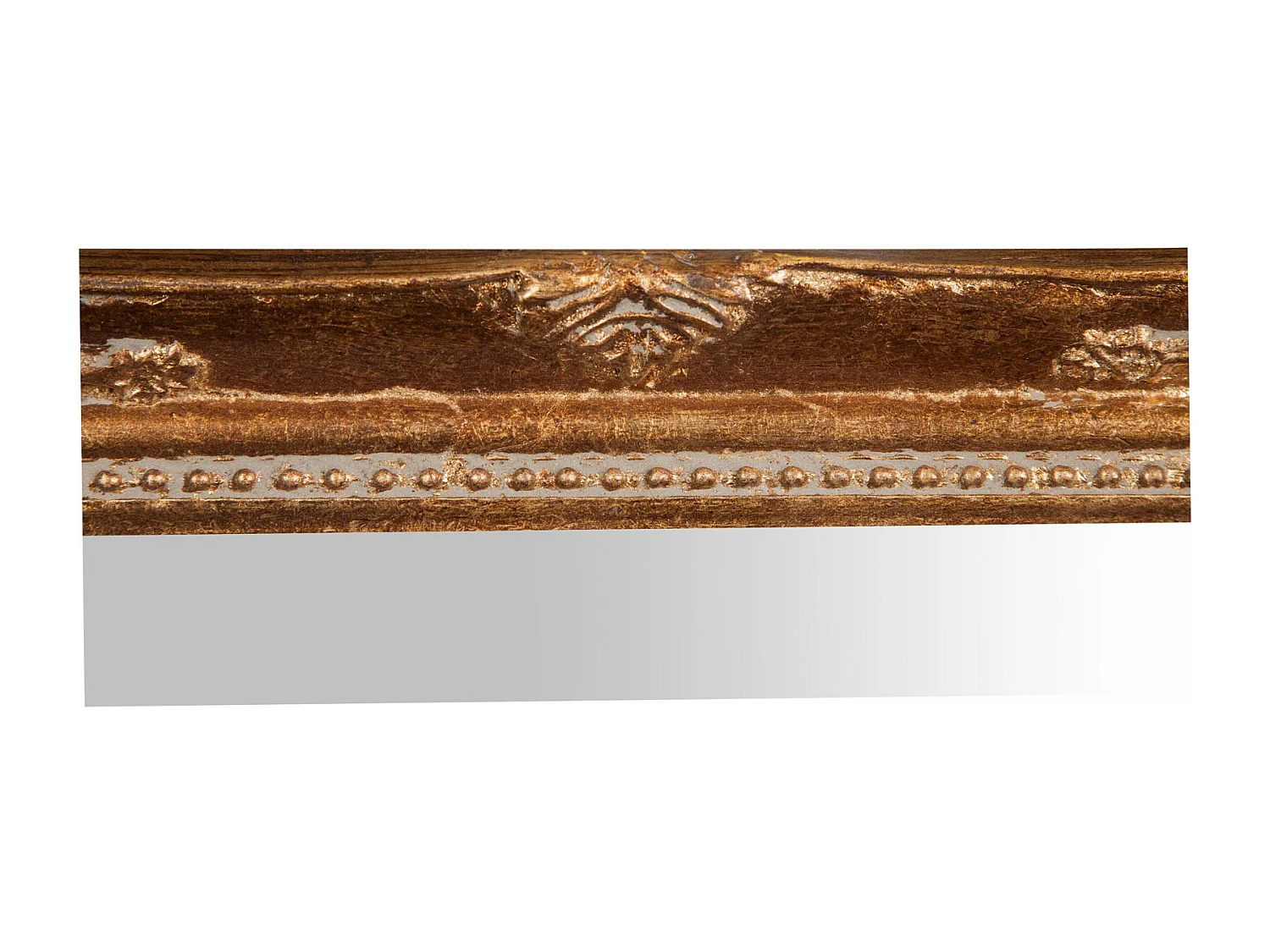 BISCOTTINI Miroir Mural en Bois - Miroir à Suspendre Finition Blanc Antique - Miroir pour Salon et Chambre - 36x4x47