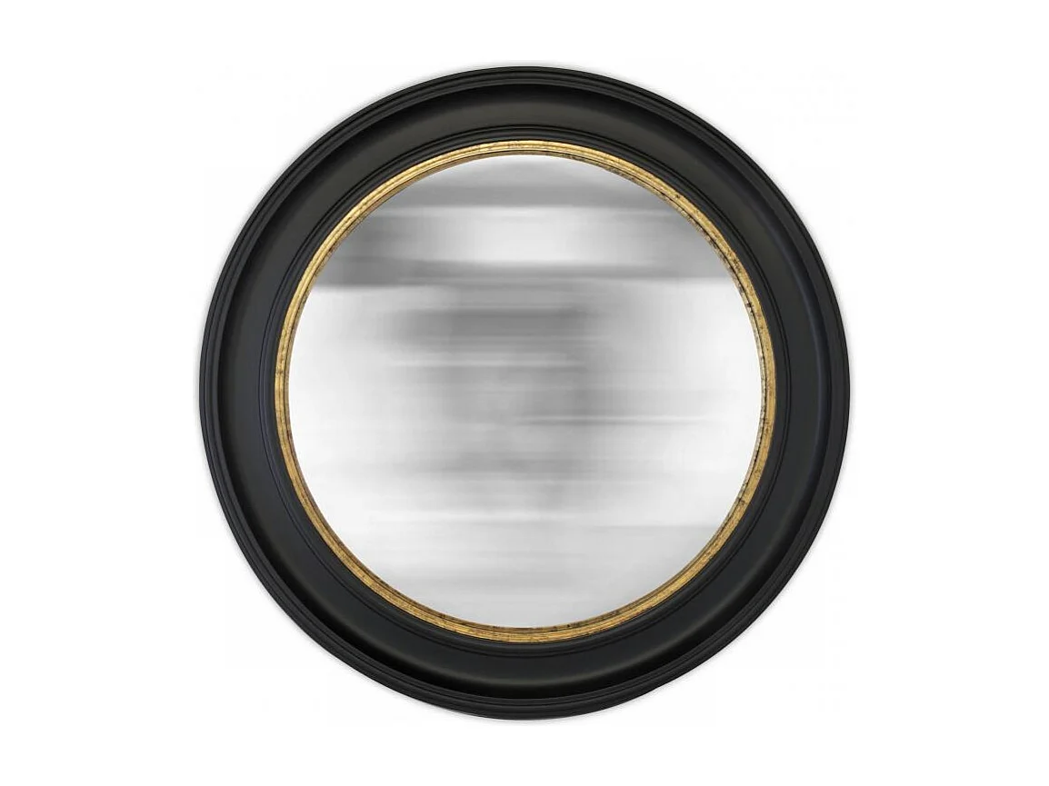 Miroir rond noir convexe 80cm