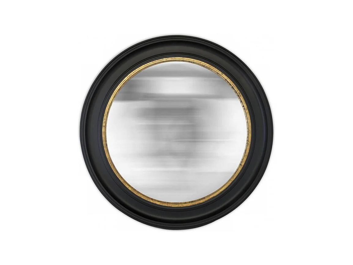 Miroir rond noir convexe 80cm