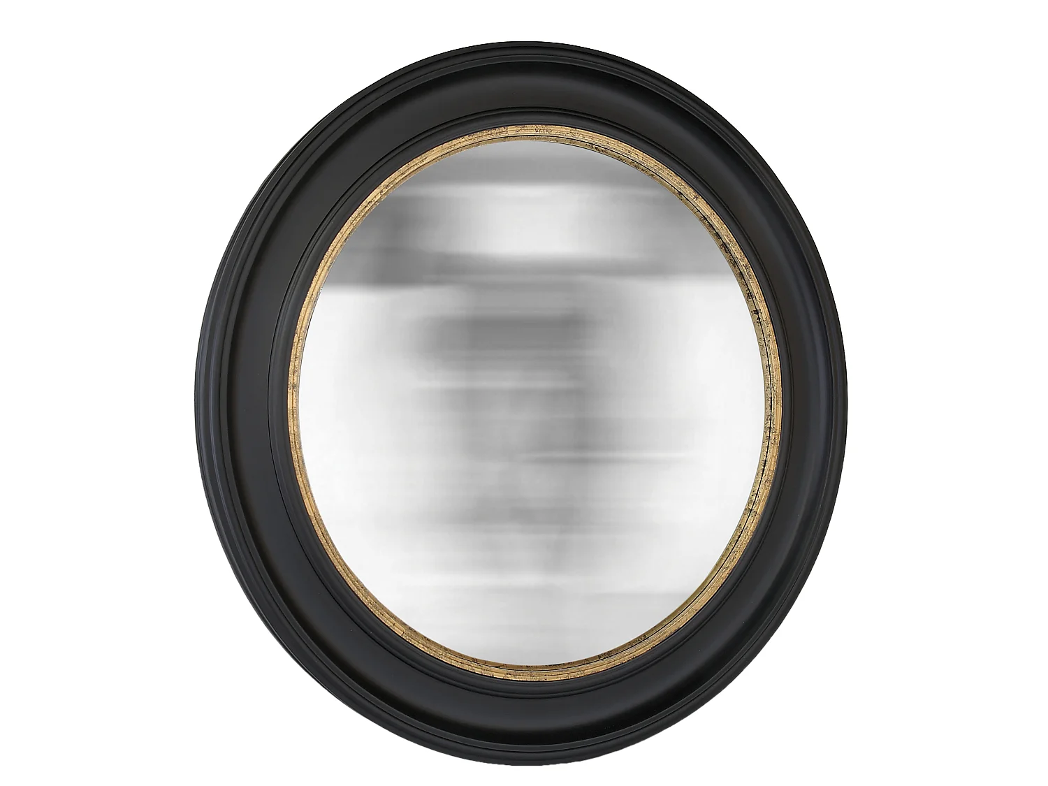 Miroir rond noir convexe 80cm