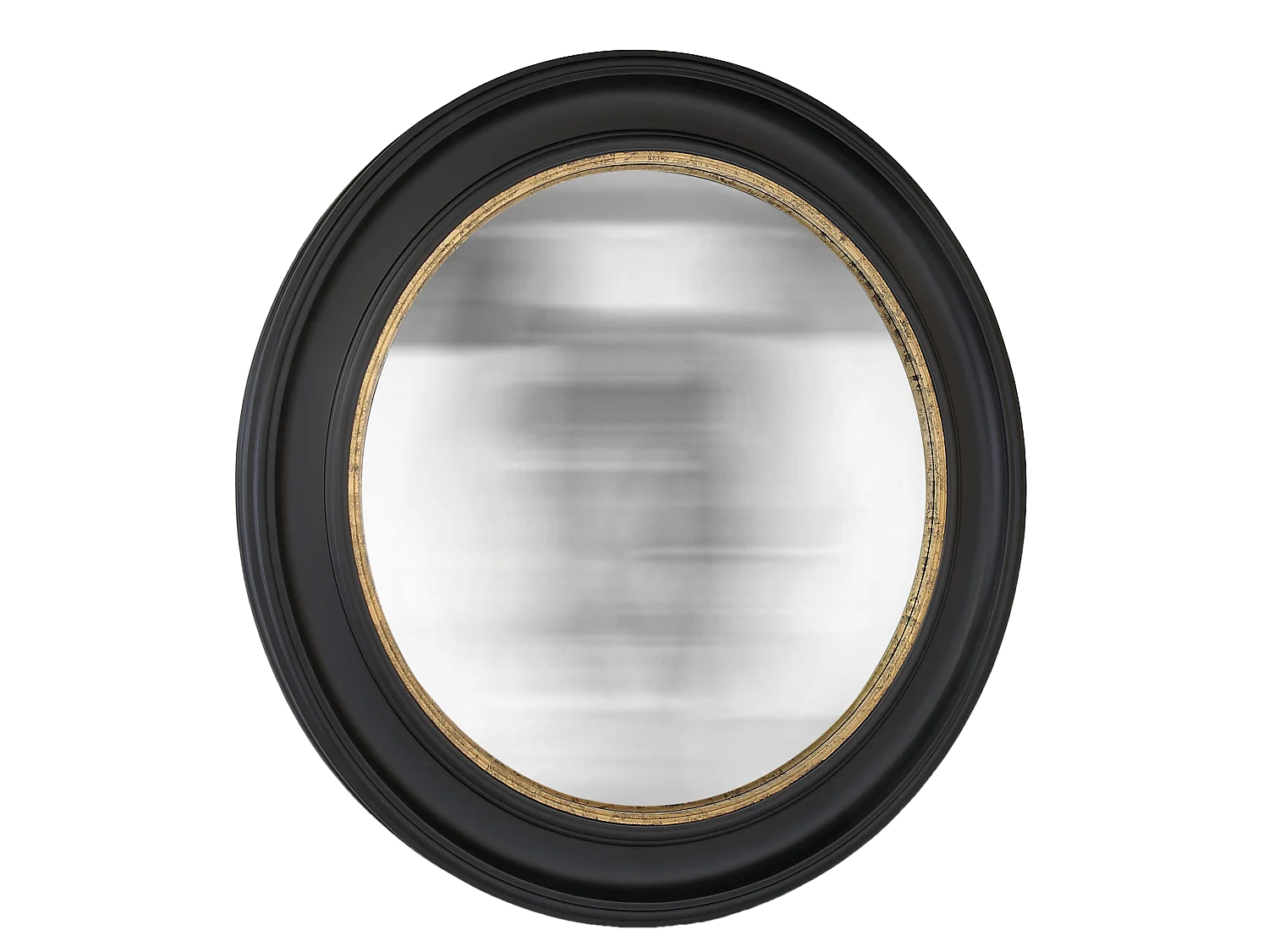 Miroir rond noir convexe 80cm