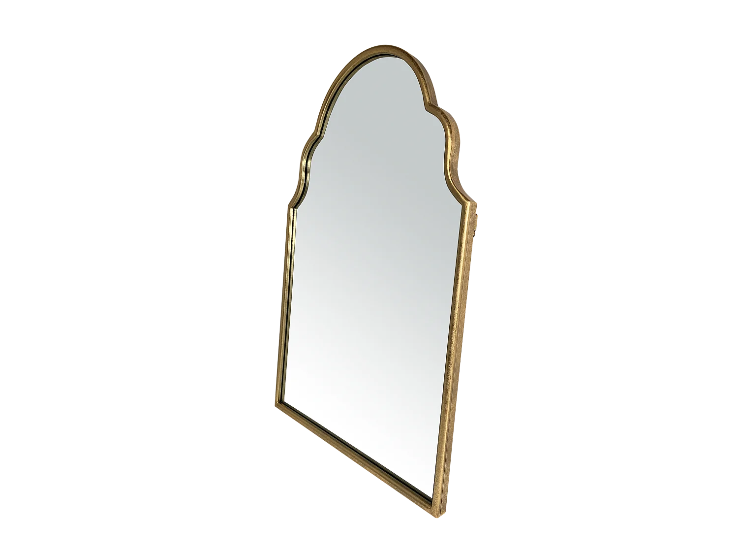 Miroir arabesque en métal doré 90x60cm