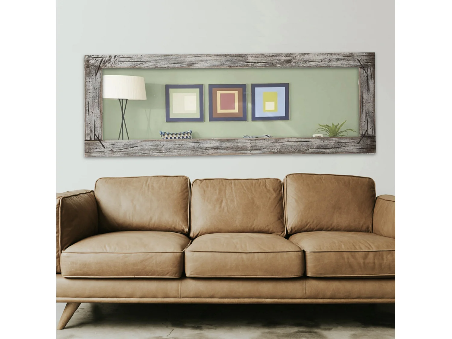 Grand Miroir mural rectangulaire - EcoAmi - Bois - 180x65 cm