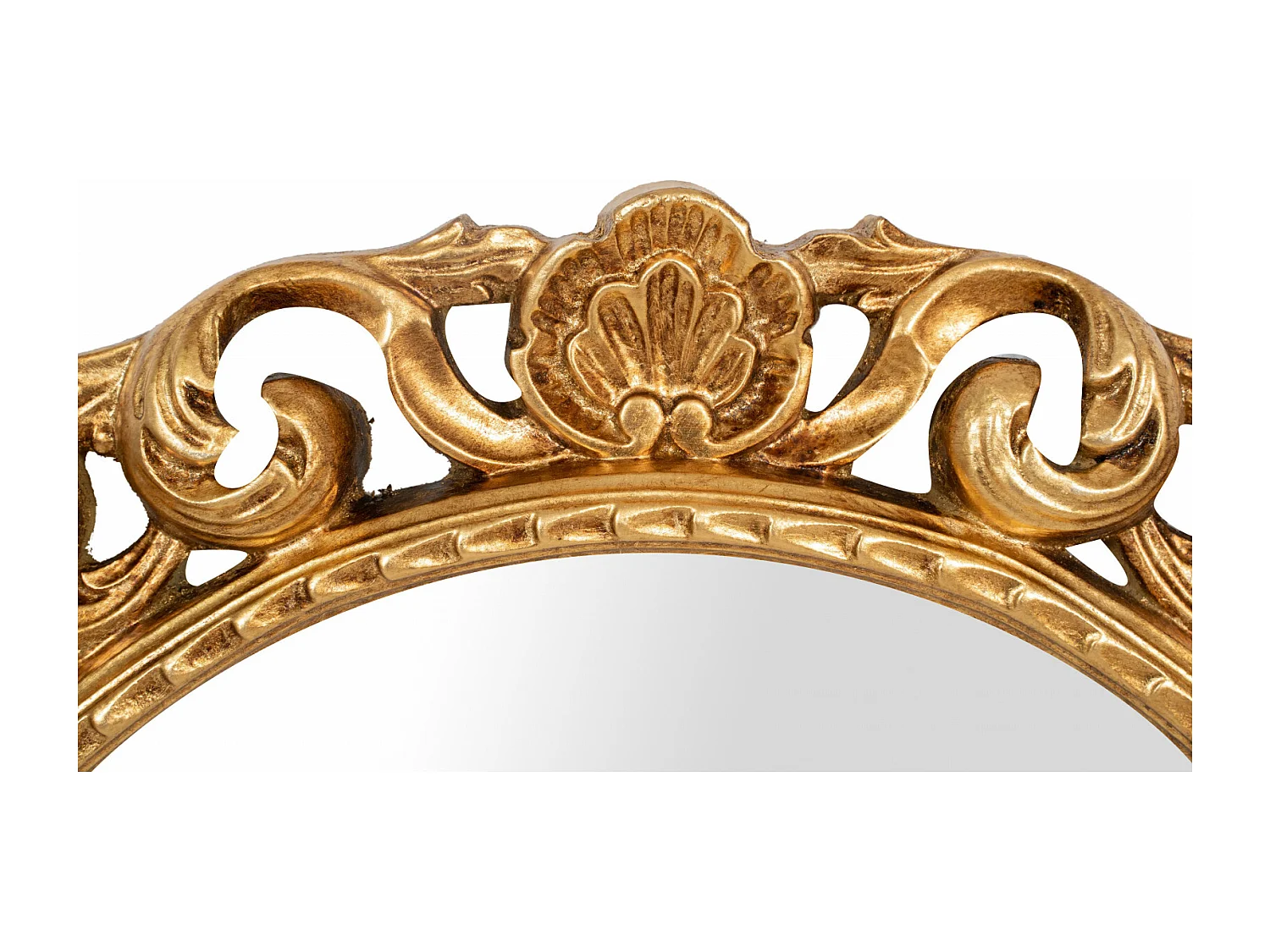 Miroir Baroque rond - Bois - 62x62 cm