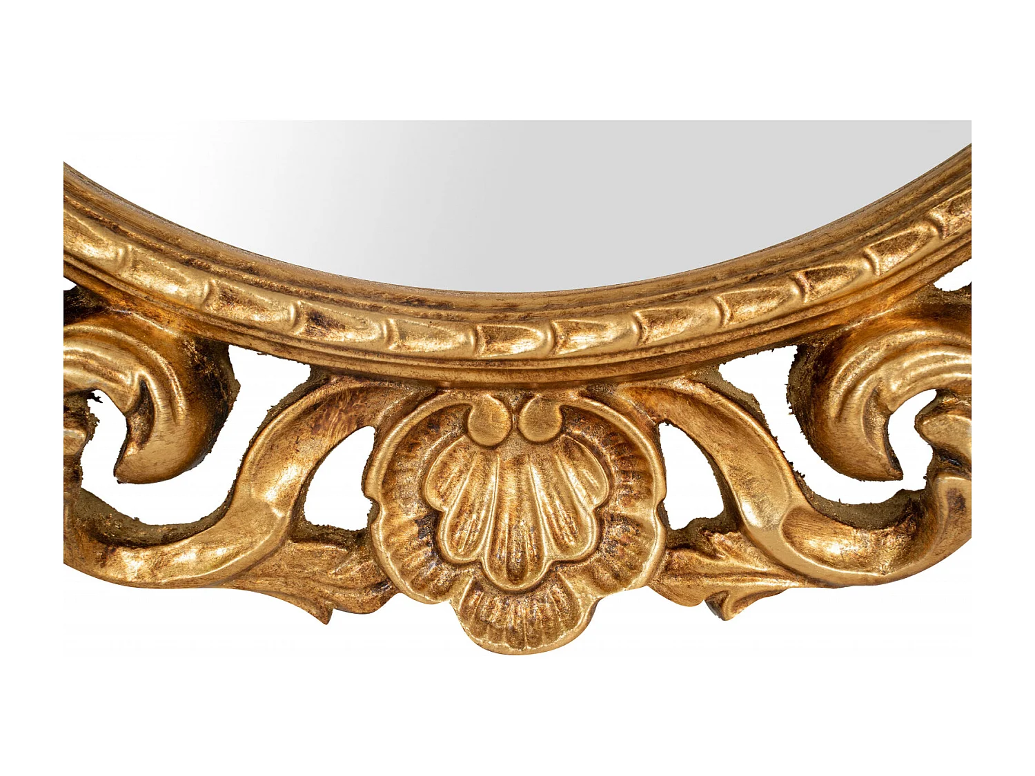 Miroir Baroque rond - Bois - 62x62 cm