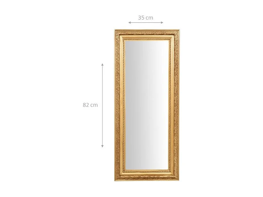 Miroir mural Grace de salle de bain, couloir, chambre -  Bois - L35xPR4xH82