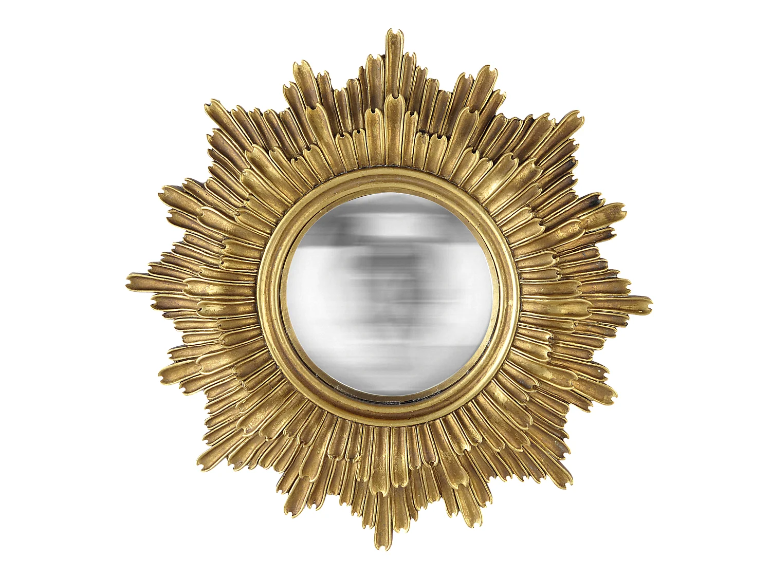 Miroir soleil convexe doré 30cm