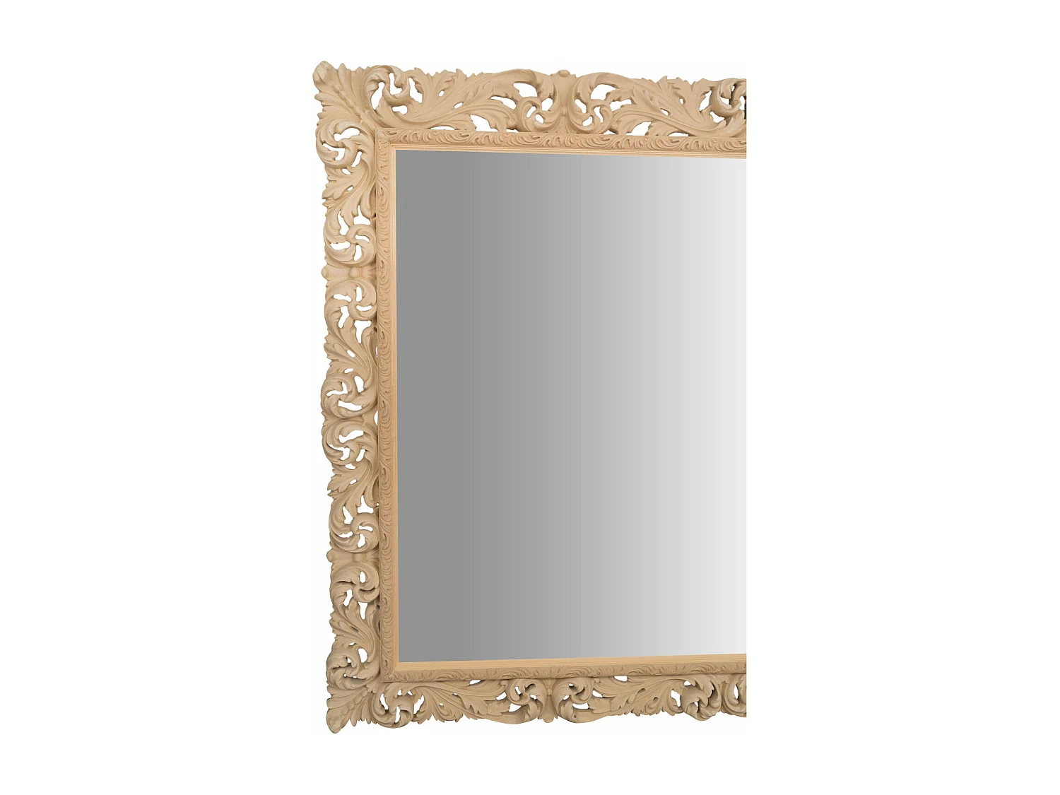 Grand miroir avec finition brute naturelle - 200x158 cm