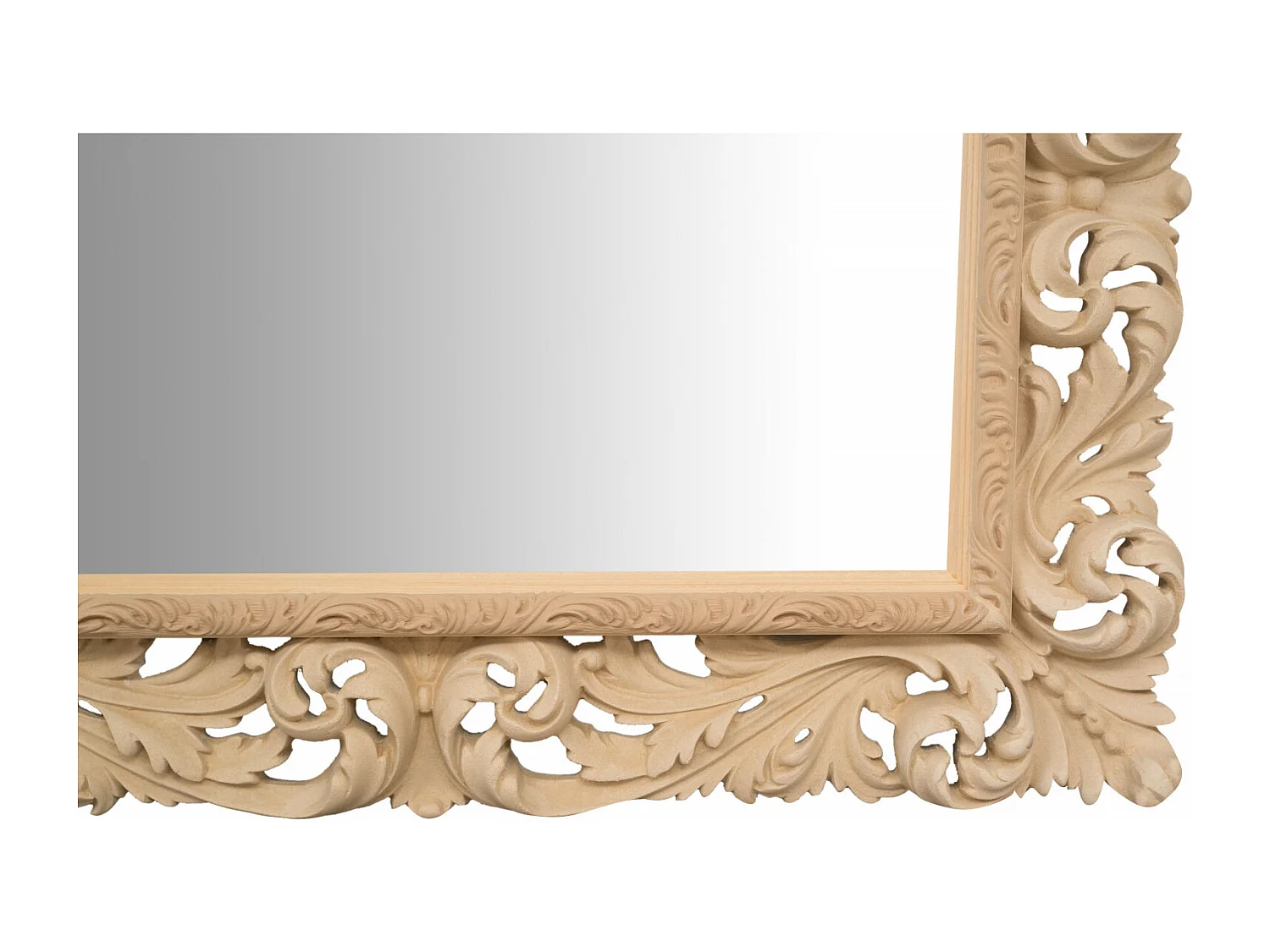 Grand miroir avec finition brute naturelle - 200x158 cm