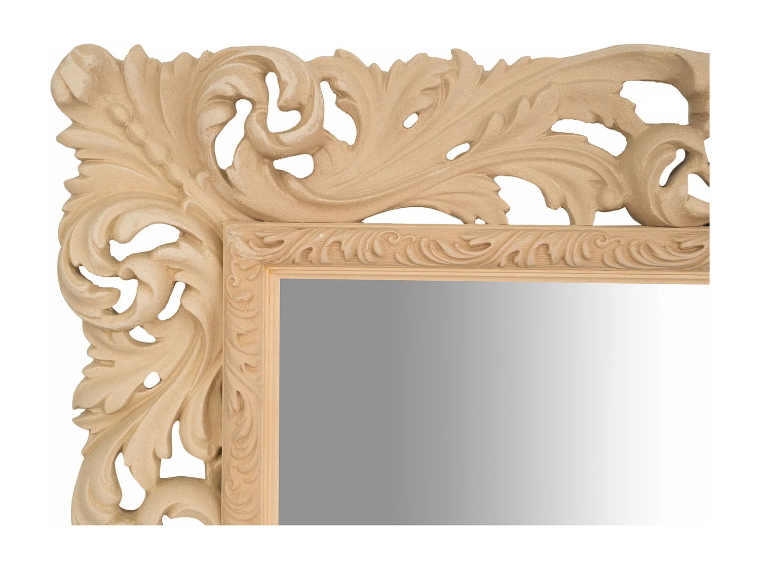 Grand miroir avec finition brute naturelle - 200x158 cm