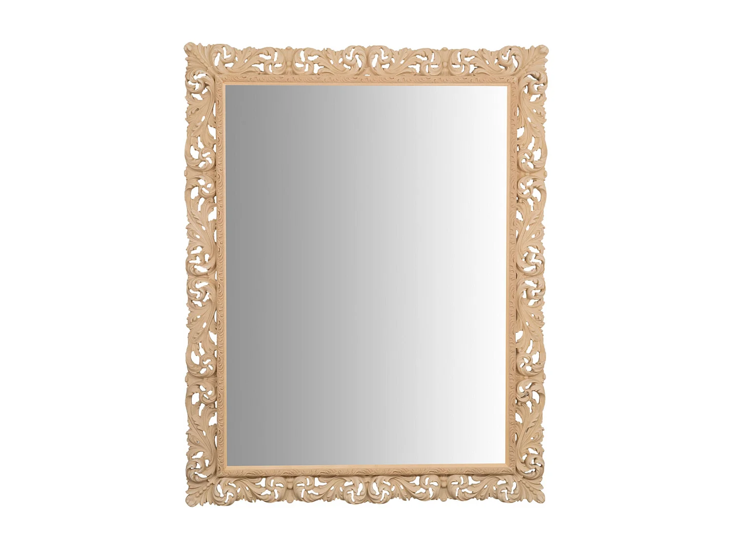 Grand miroir avec finition brute naturelle - 200x158 cm