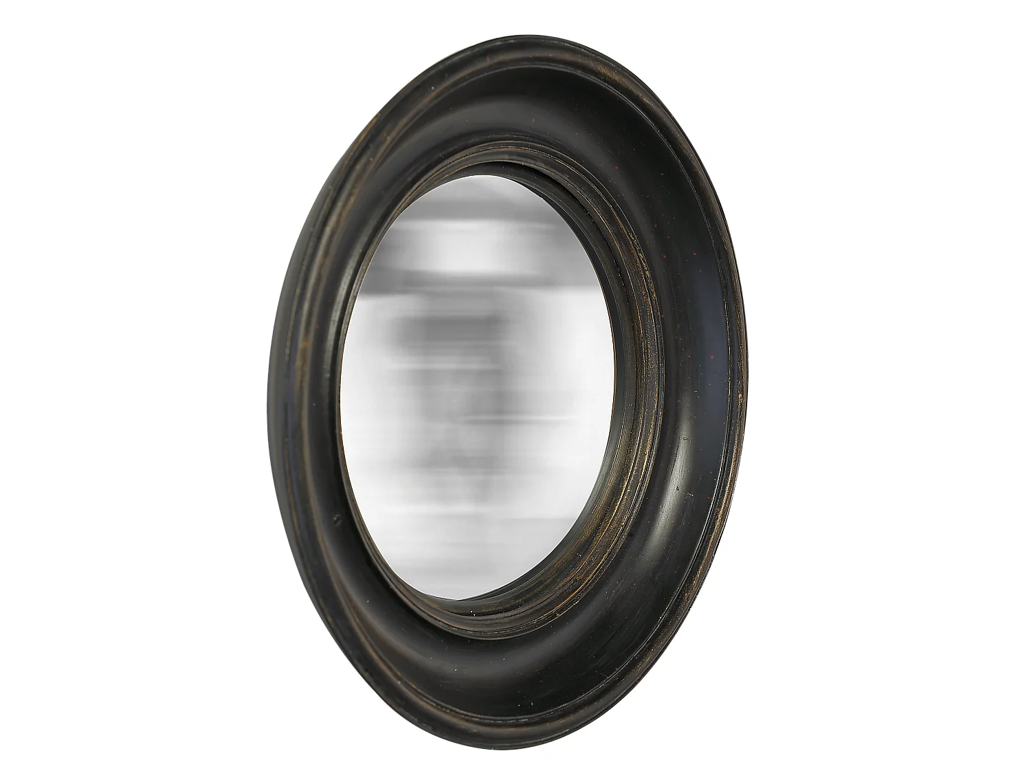 Miroir rond convexe noir 26x26cm