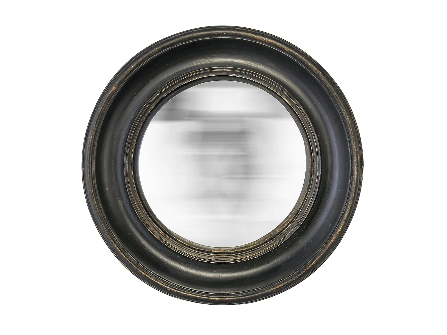 Miroir rond convexe noir 26x26cm