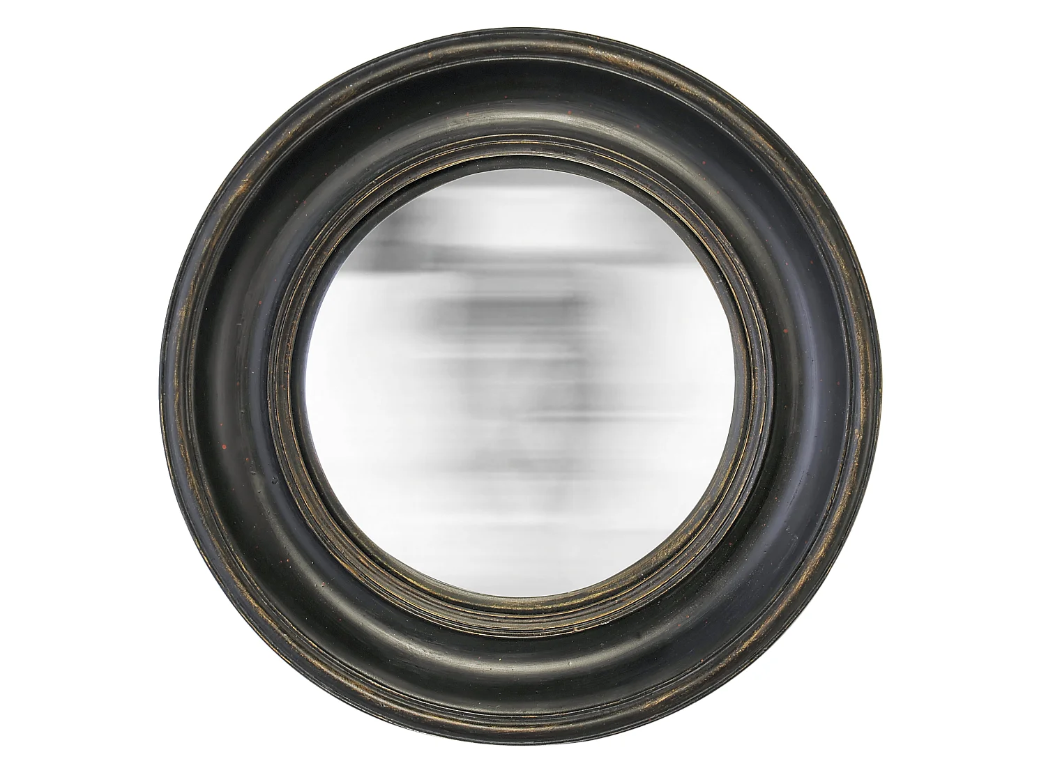 Miroir rond convexe noir 26x26cm