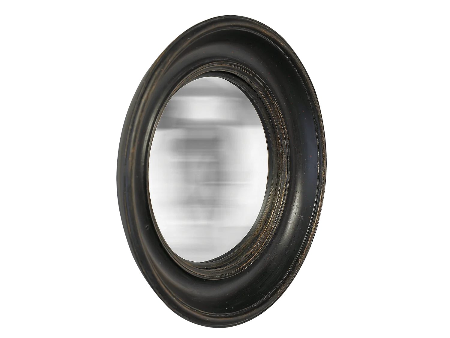 Miroir rond convexe noir 26x26cm
