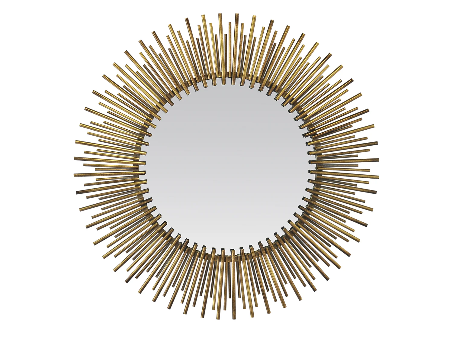 Miroir soleil métal doré 80cm