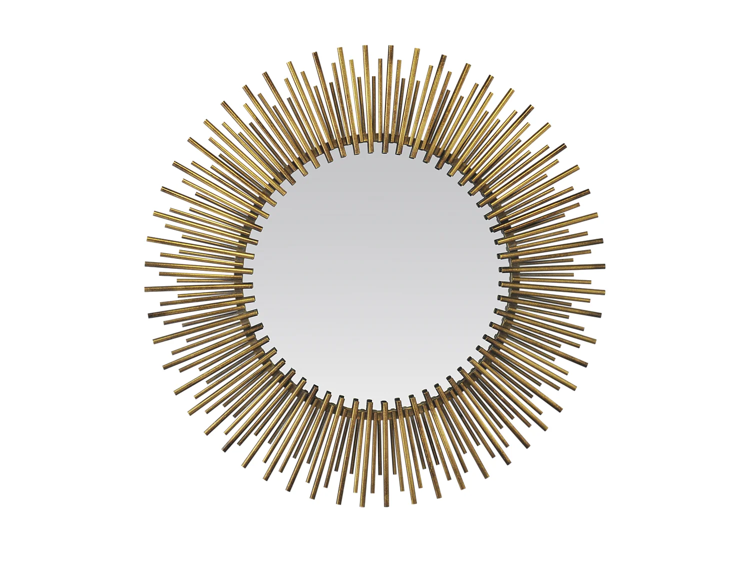 Miroir soleil métal doré 80cm