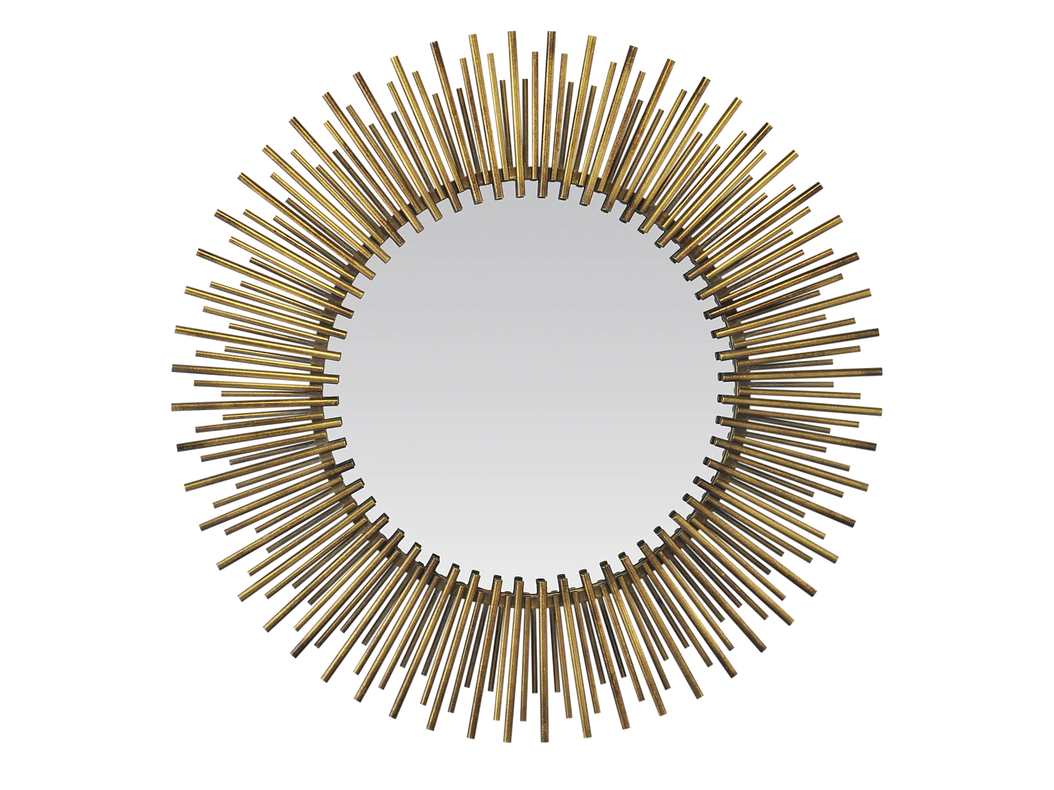 Miroir soleil métal doré 80cm