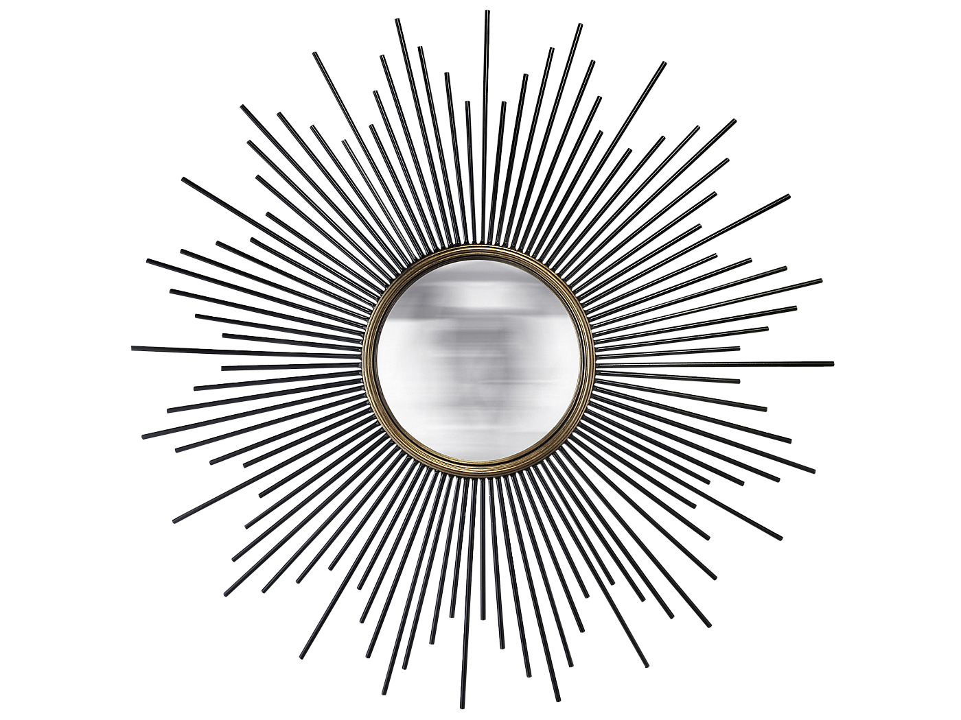 Miroir rond convexe soleil métal 93x93cm