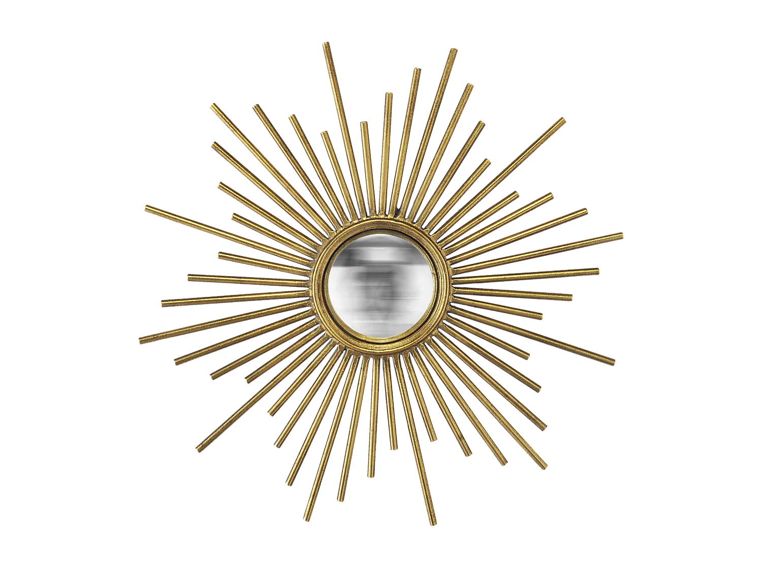 Miroir soleil convexe métal doré 45cm
