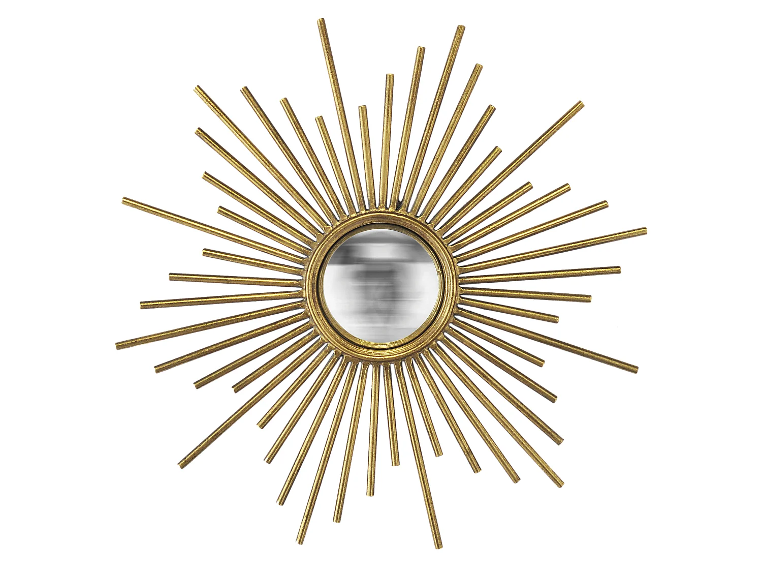 Miroir soleil convexe métal doré 45cm