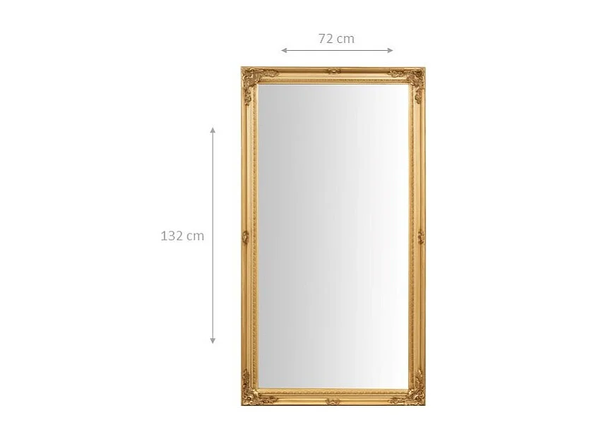 Miroir mural salle de bain, salon, chambre - Bois - 61x32 cm