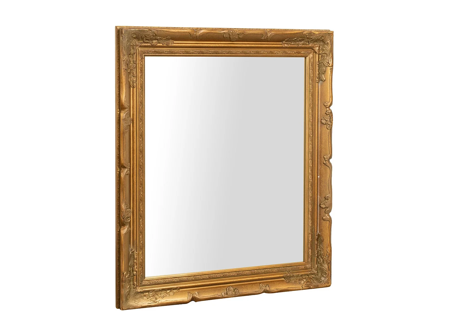 Miroir suspendu Baroque - Bois - 64x74 cm