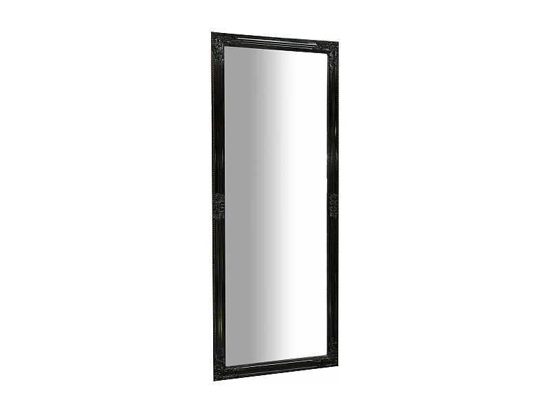 Miroir mural long de sol - Noir - Bois - 180x72x4 cm