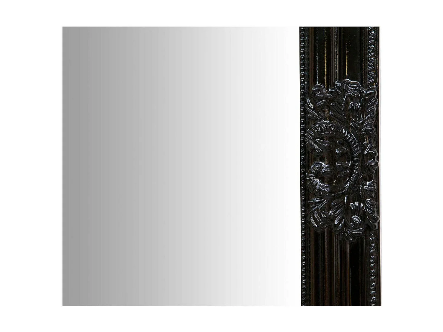 Miroir mural long de sol - Noir - Bois - 180x72x4 cm