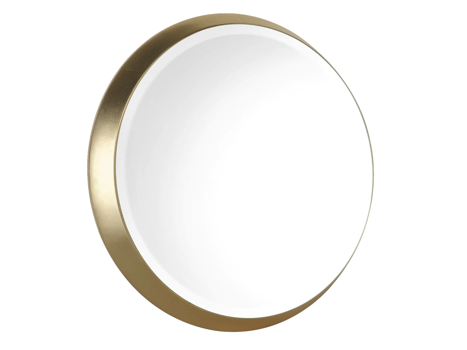 Miroir biseauté rond à bords larges 34x34x4cm