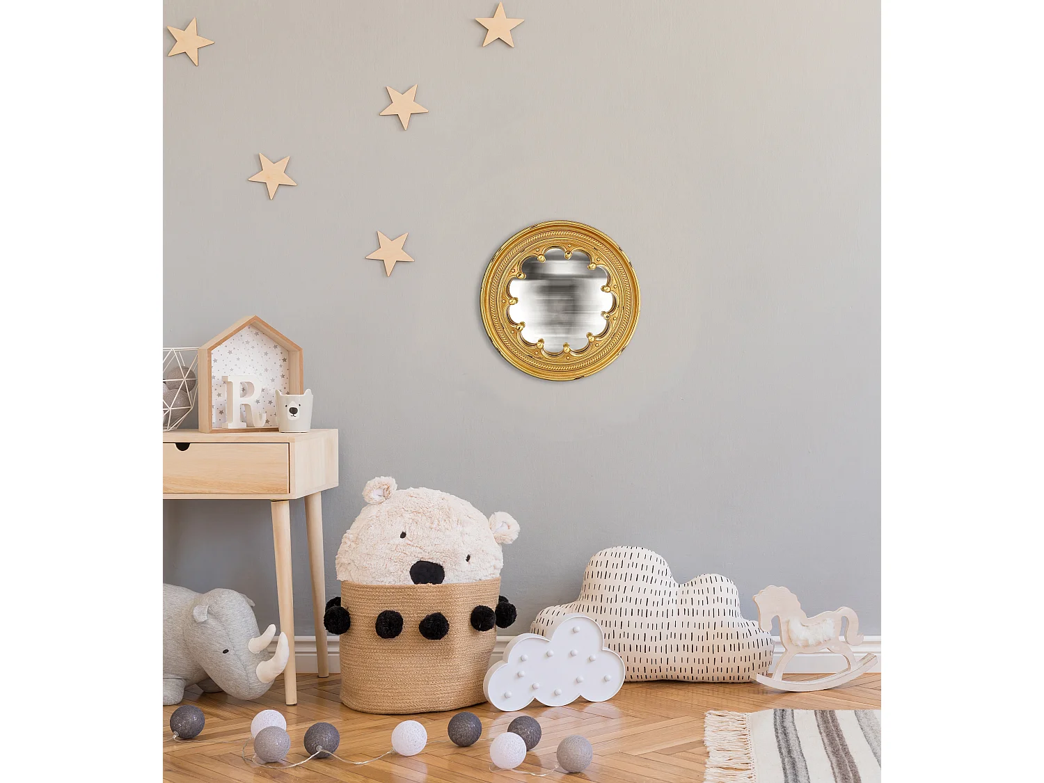 Miroir soleil rond convexe 19cm