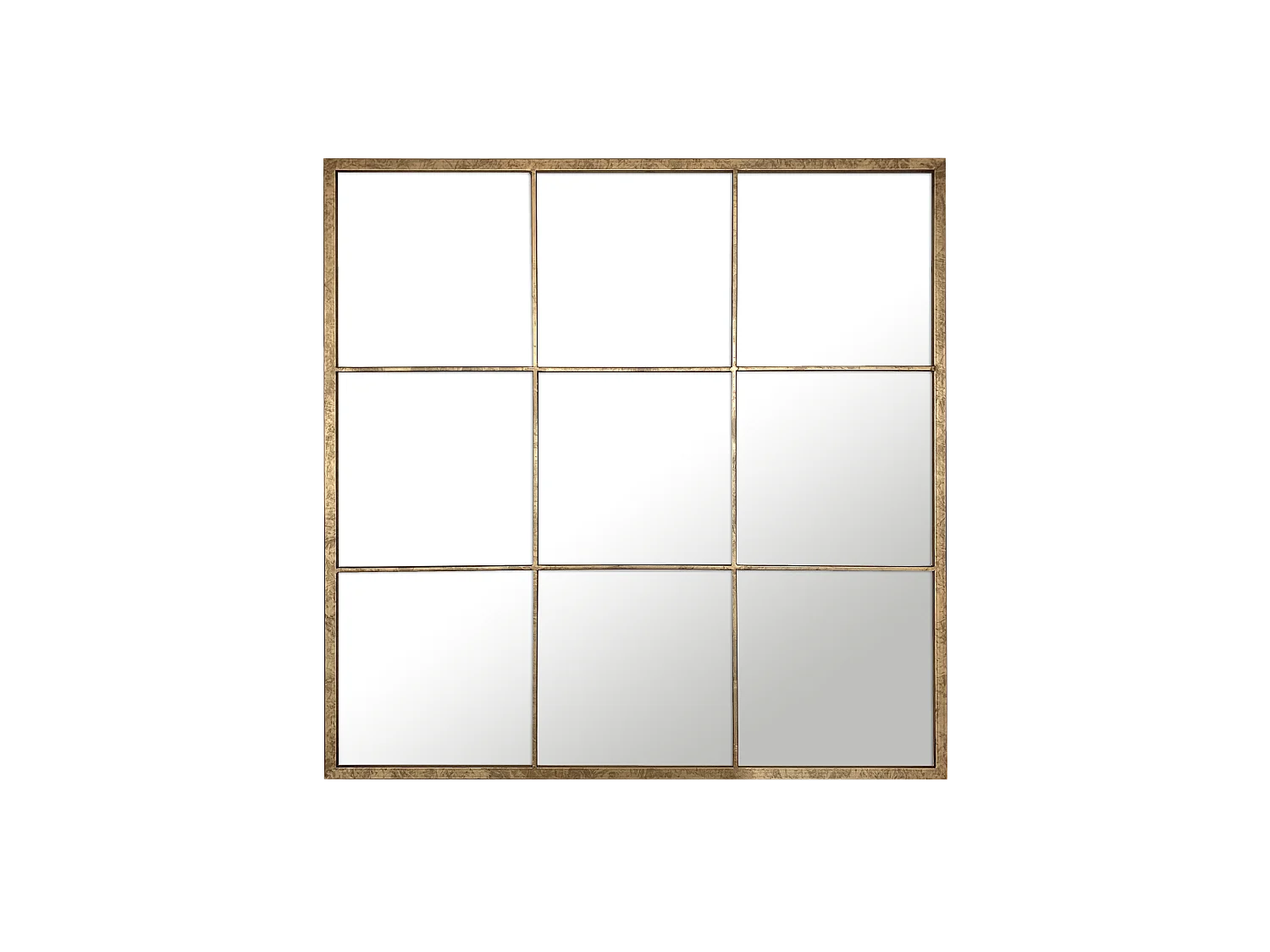 Miroir carré 9 vues effet fenêtre 100 x 100 cm