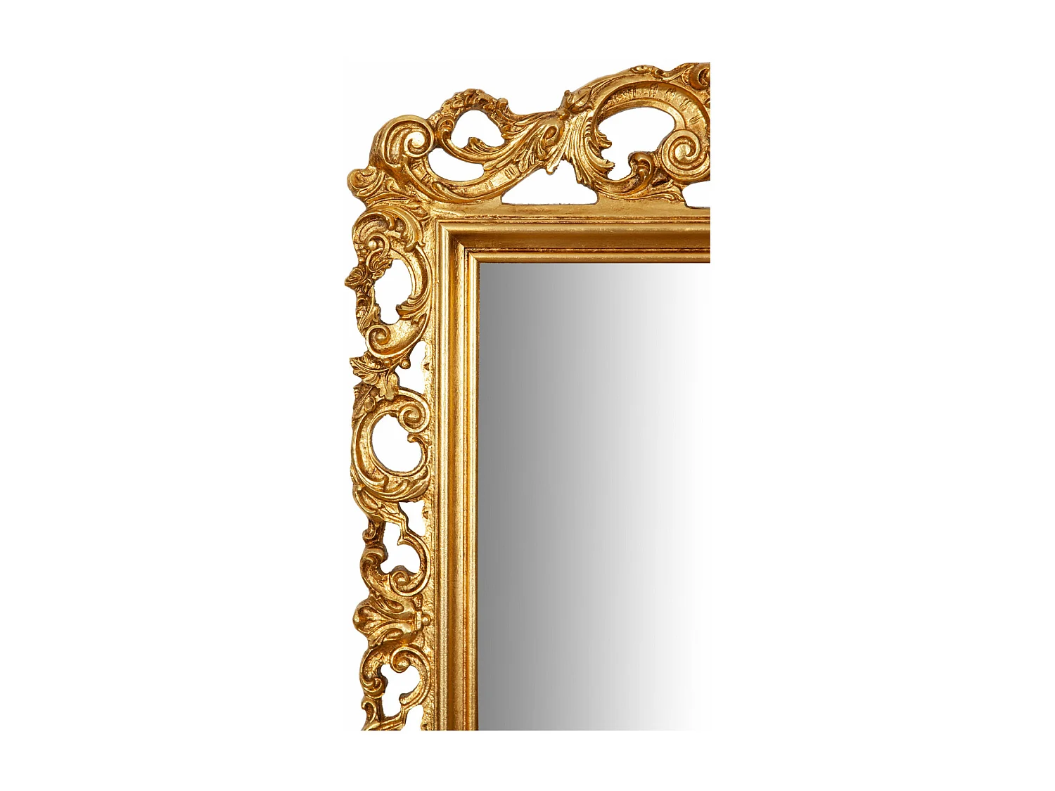 Miroir Prestige avec finition feuille d'or - Bois - 82x191 cm