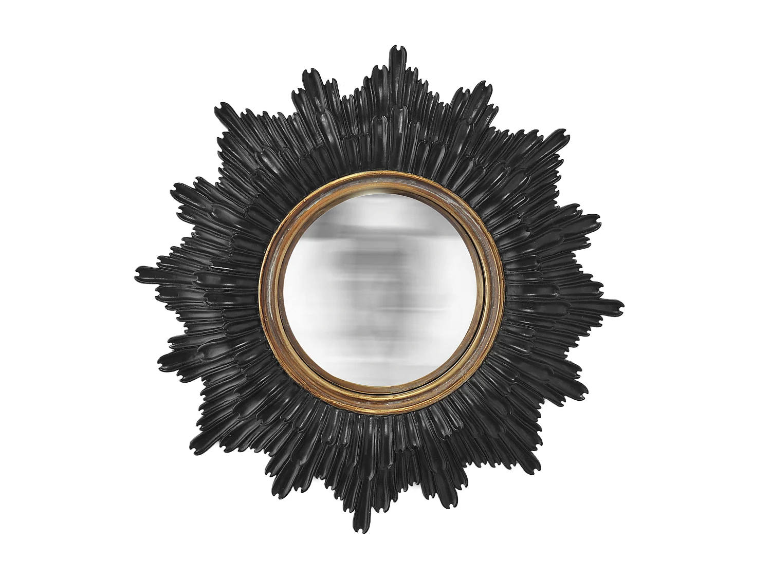 Miroir soleil convexe doré 24cm